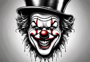 clown crying tattoo idea