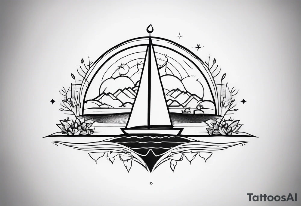 a minimalistic, very small, fine line tattoo symbolizing my love to travel the world and explore new cultures while also including a symbol of my roots, my family and friends, who I am very grateful for tattoo idea