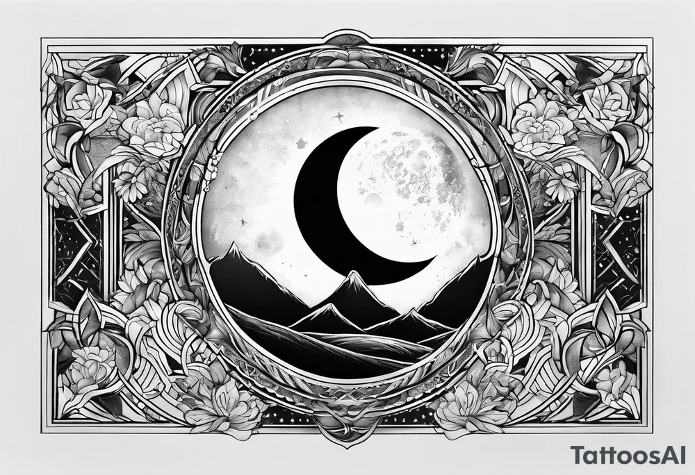 sacred moon tattoo idea