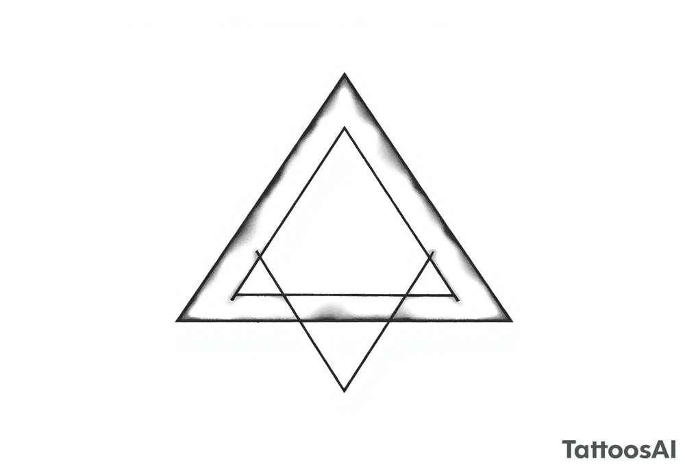 I want triangle. Spirit mind and body. Three triangles with same width and height. The first will be slightly shifted to the right and the second slightly shifted down tattoo idea