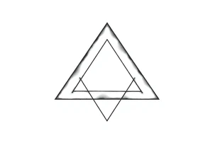 I want triangle. Spirit mind and body. Three triangles with same width and height. The first will be slightly shifted to the right and the second slightly shifted down tattoo idea