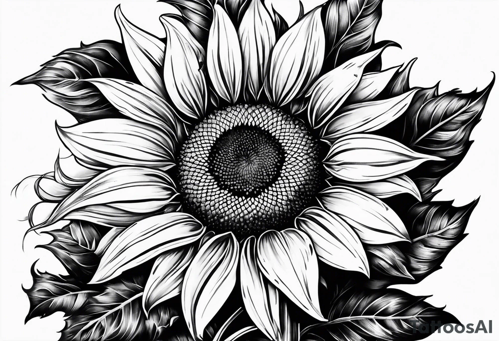 Sunflower tattoo idea