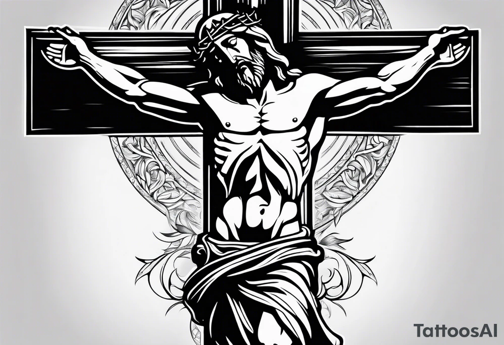 jesus on the cross tattoo idea
