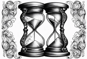 Hourglass with smoke tattoo idea