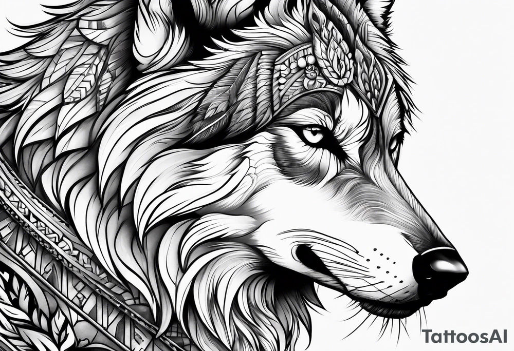 Wolf tattoo idea