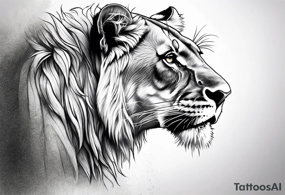 Lioness tattoo idea