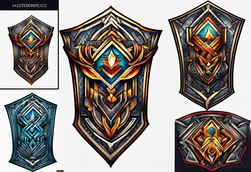 shield knot shoulder tattoo tattoo idea
