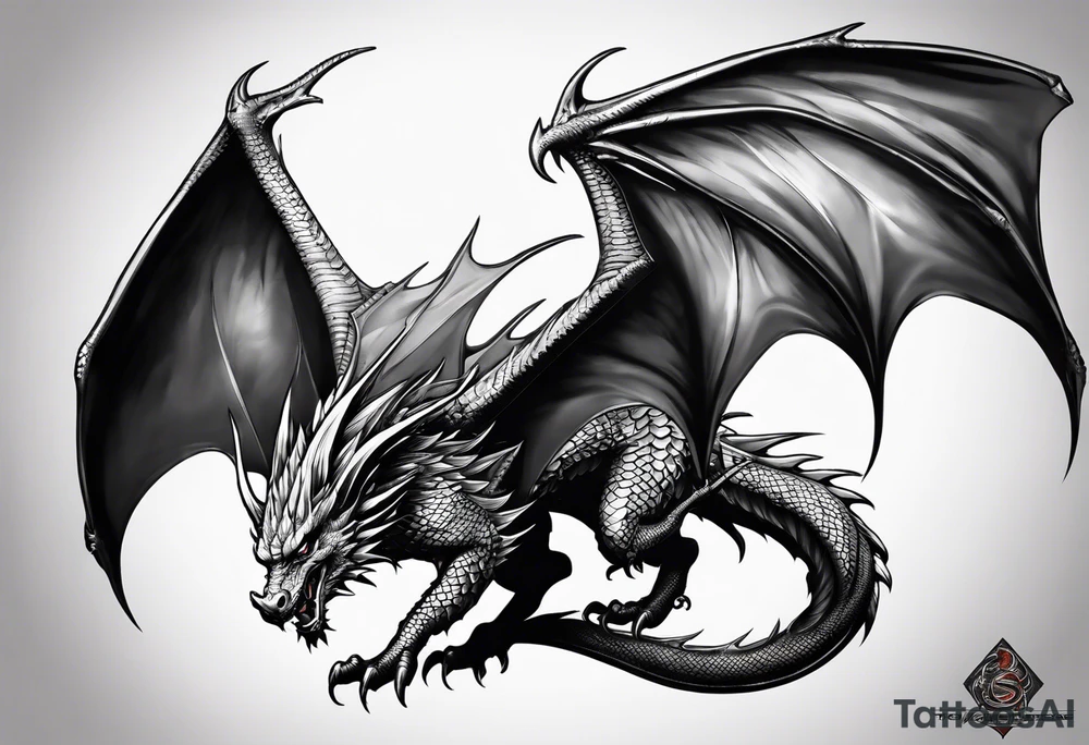 Dragon wings of various elements tattoo idea