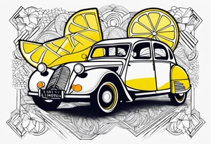 Het woord "limone" met de o een citroen tattoo idea