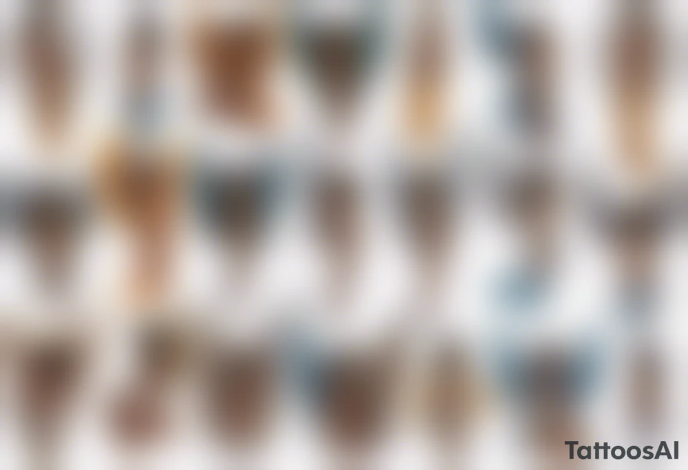 African angel on a balcony tattoo idea