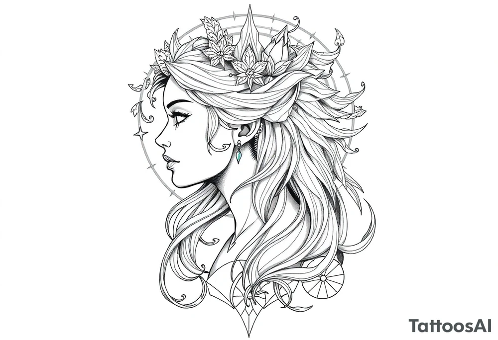 Reincarnation,majestic,powerful,beauty,girl tattoo idea