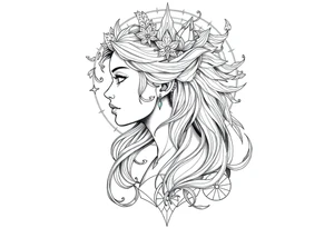 Reincarnation,majestic,powerful,beauty,girl tattoo idea