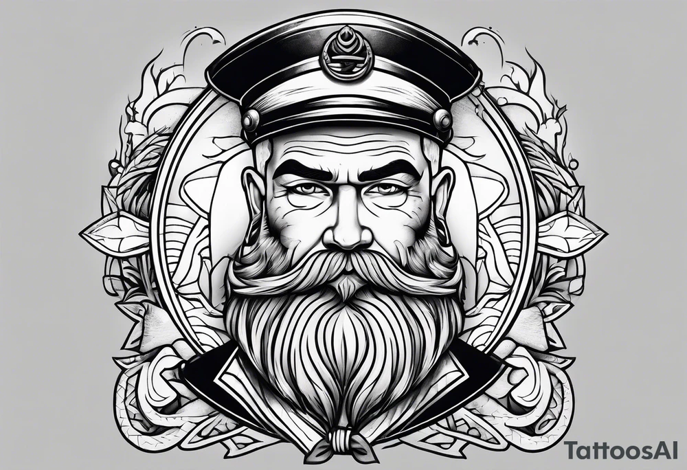 Old school sailor with face tattoos tattoo idea