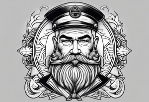 Old school sailor with face tattoos tattoo idea