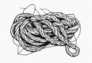 Rope wrapped and broken tattoo idea