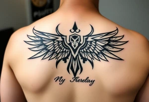 Crea un diseño significativo sobre la cultura egipcia y que tenga el nombre escrito por de bajo del diseño el nombre de mi hermana Lorelay para la parte baja del bíceps tattoo idea