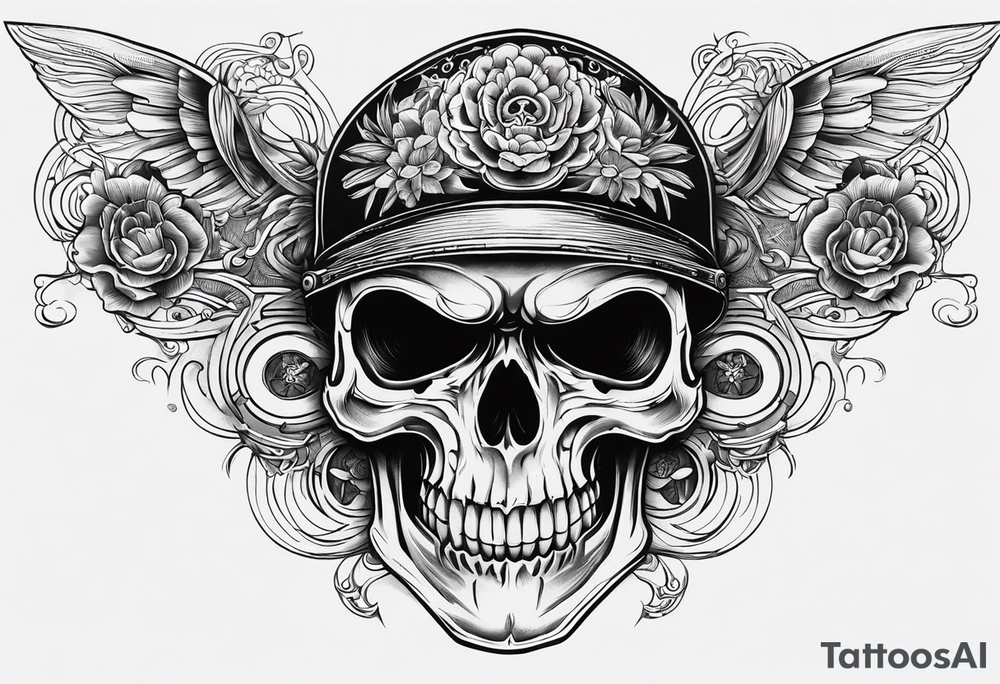 Mechanic skull tattoo idea