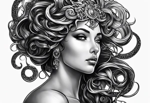 Medusa profile tattoo idea