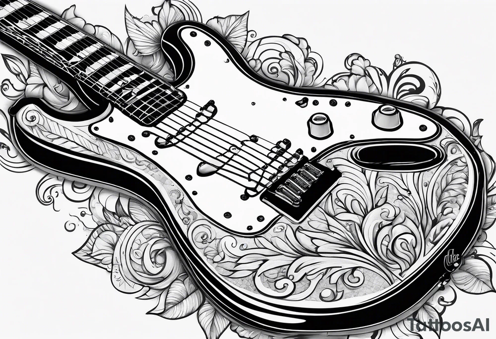 Electric guitar tattoo idea