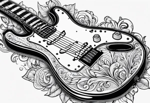 Electric guitar tattoo idea