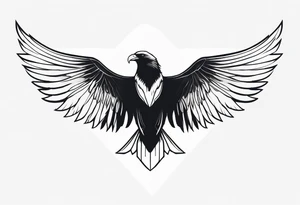 condor wings spread across shoulders tattoo idea