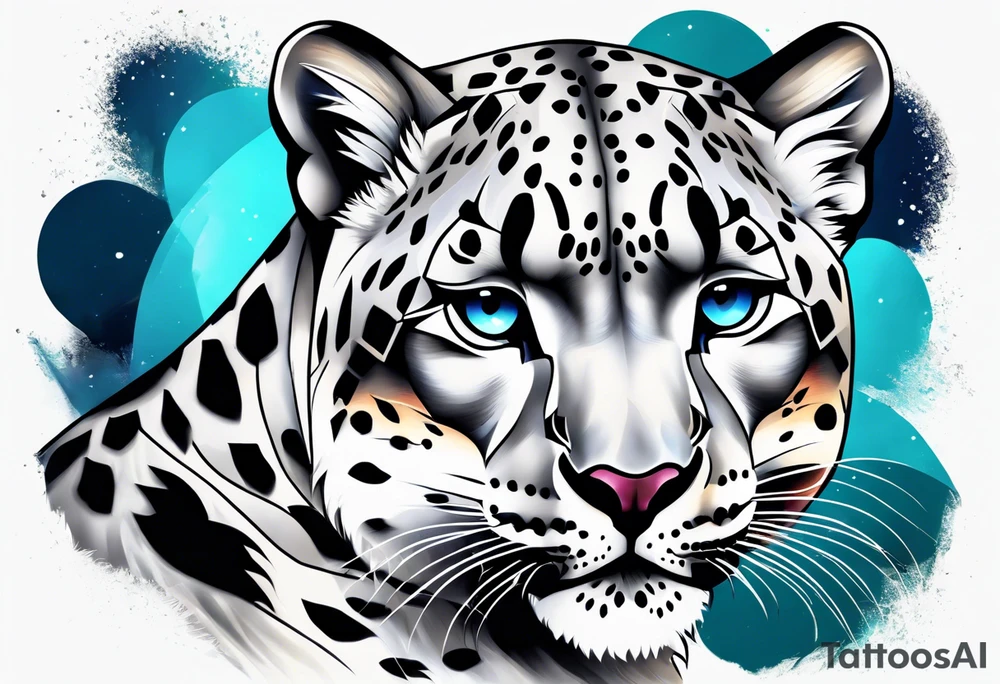 Snow leopard tattoo idea