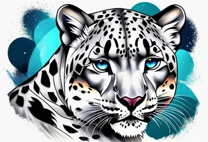 Snow leopard tattoo idea