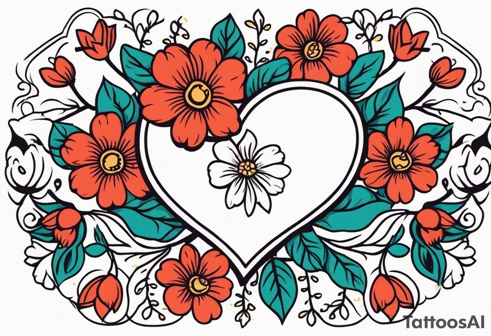 heart
old school vintage simple traditional design surrounded by vintage flowers


bold color simple tattoo idea