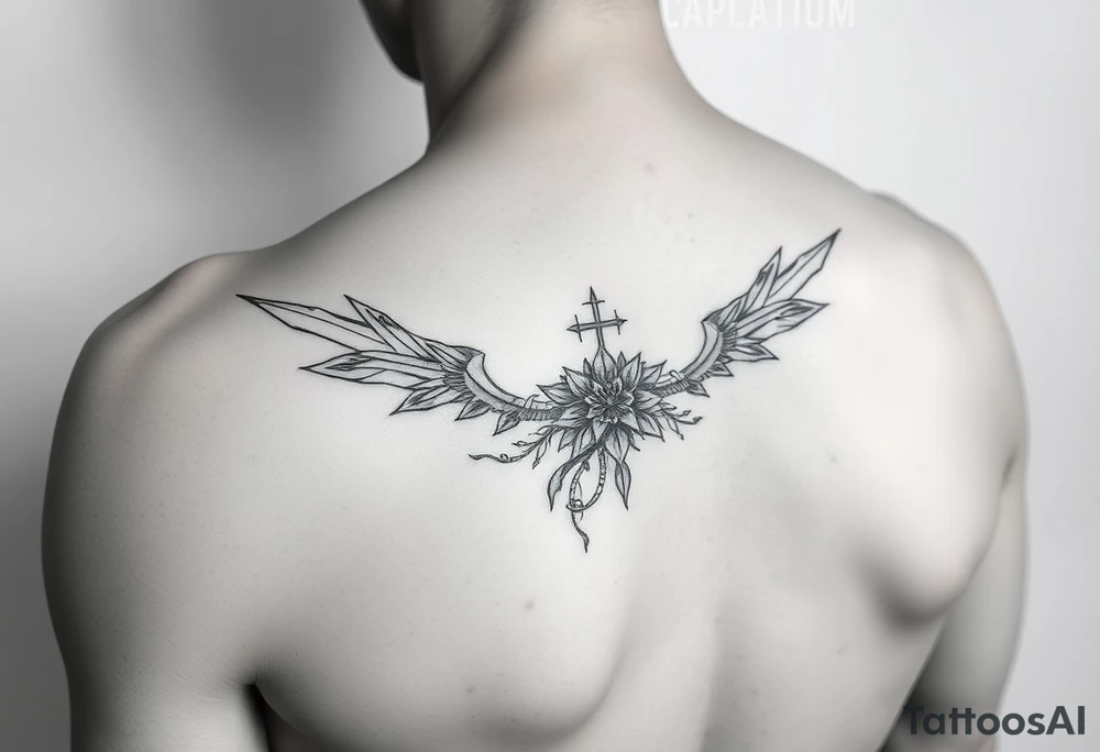 Femme spiritual fine line arm tattoo idea
