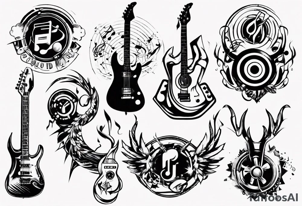 music sound tattoo idea