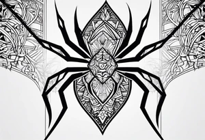 Neotribal spider tattoo idea
