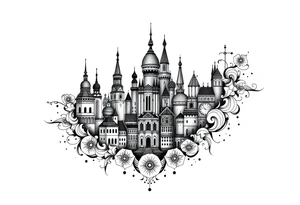 Magical city tattoo idea