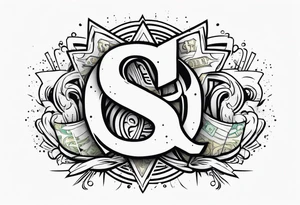 Dollar signs tattoo idea