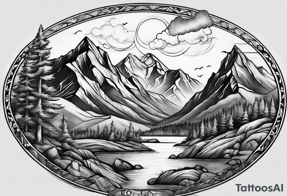 Jeremiah 1:19 tattoo with a mountain feminine tattoo idea