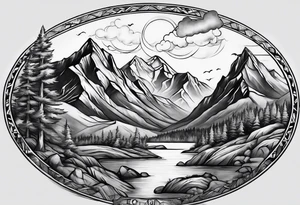 Jeremiah 1:19 tattoo with a mountain feminine tattoo idea
