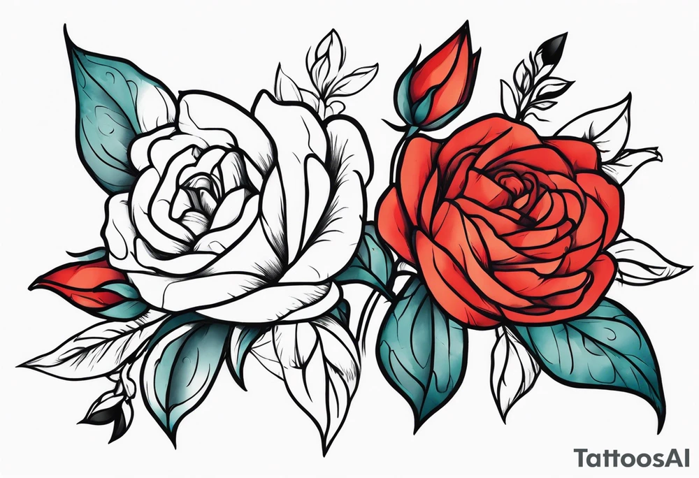 Zwei Rosen Leuchtturm tattoo idea