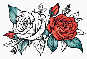 Zwei Rosen Leuchtturm tattoo idea