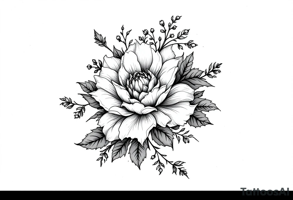 Floral tramp stamp tattoo idea