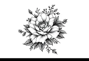 Floral tramp stamp tattoo idea