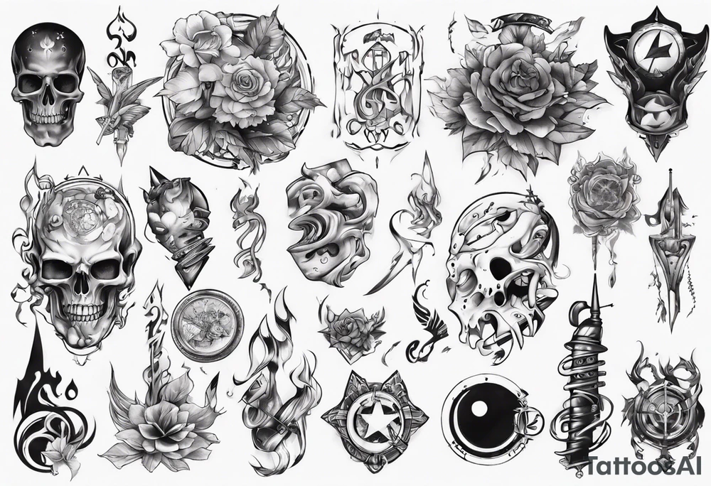 Manga que incluya instrumentos de tatuaje tattoo idea Manga que incluya instrumentos de tatuaje tattoo idea