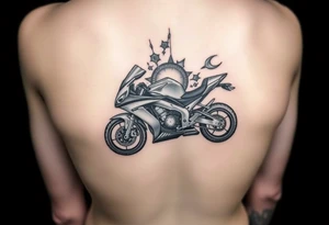 Honda cbr600rr flying thru gods eye nebula tattoo idea