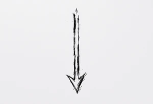 one  arrow  that look down tattoo idea