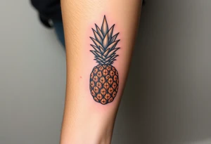 upside-down pineapple tattoo idea