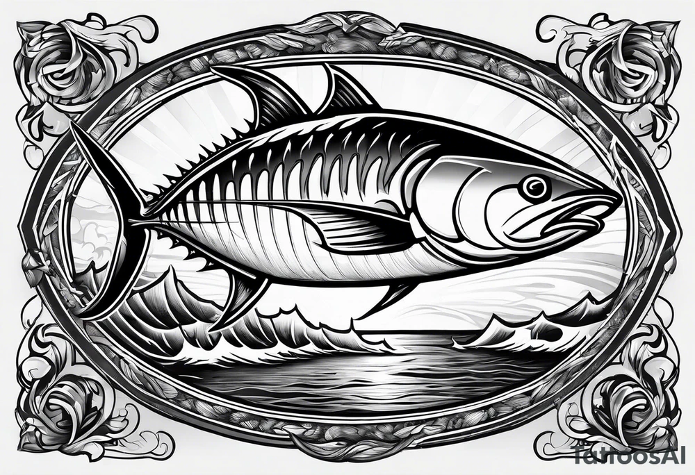 Tuna Fishing
California Beach 
Beer Drinking tattoo idea