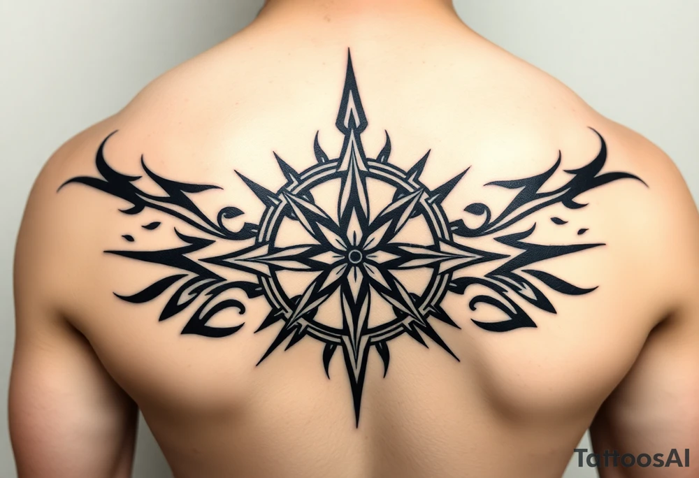 Compass rose tattoo idea