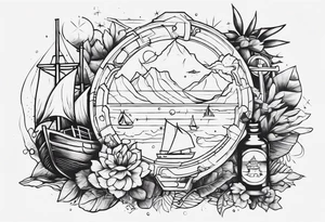 treasure hunt way tattoo idea