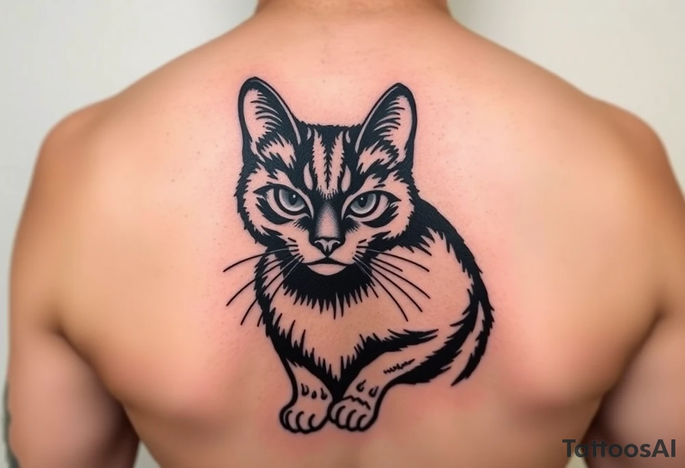 black cat tattoo idea