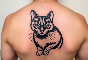 black cat tattoo idea