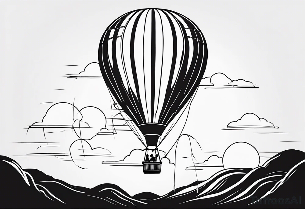 Hot air balloon with nothing else tattoo idea