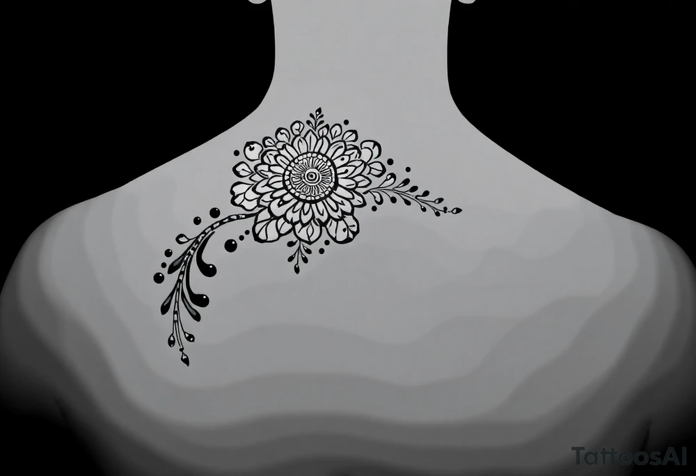 Henna tattoo on wrist in black background tattoo idea